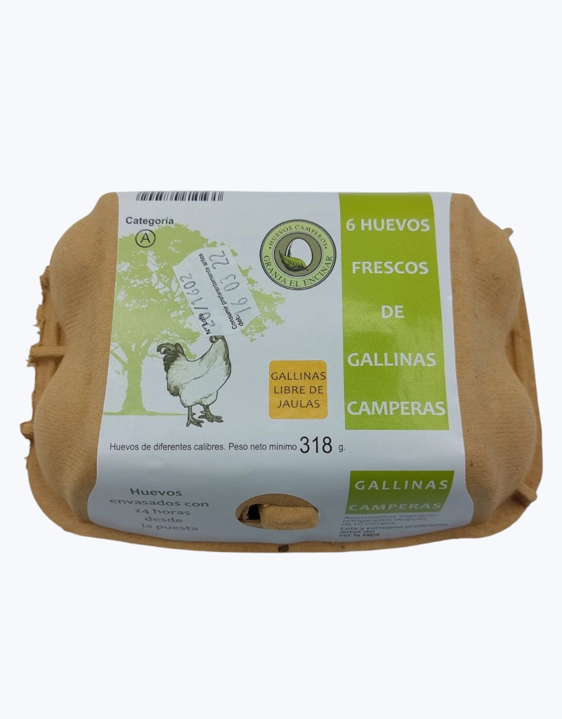 Huevos camperos 6 uds